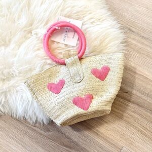 Lilly & Hazel Hearts Straw Bag